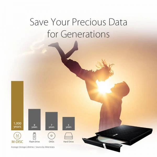 ASUS PORTABLE 8X DVD BURNER WITH M-DISC(SDRW-08D2S-U LITE)