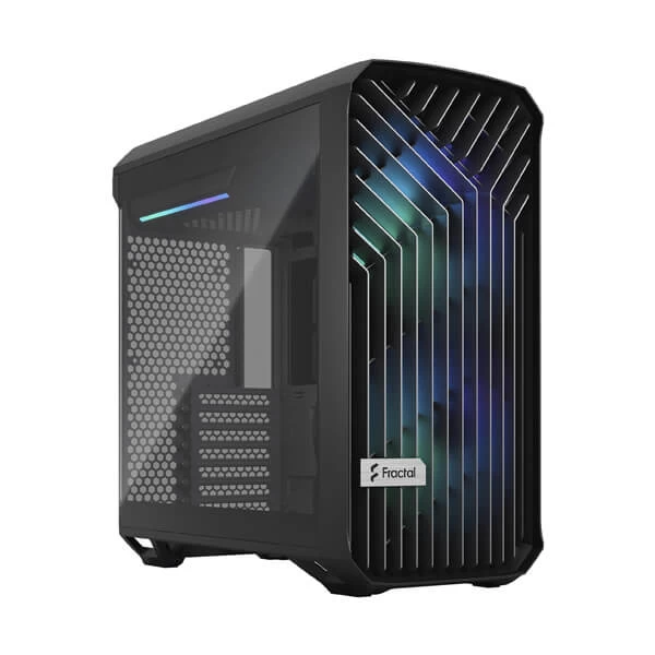 Fractal Design Torrent Compact RGB Black TG Light Tint Mid-Tower ATX Cabinet with Front Mesh & Side Glass Panel
