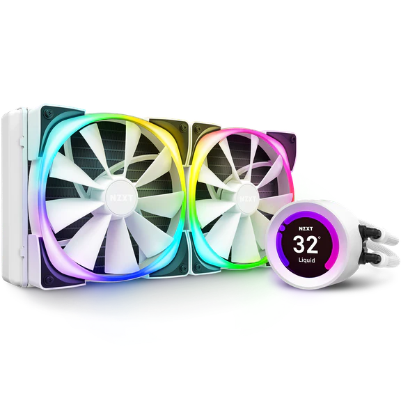 NZXT Z63 280mm RGB White Liquid Cooler with LCD Display (RL-KRZ63-RW)