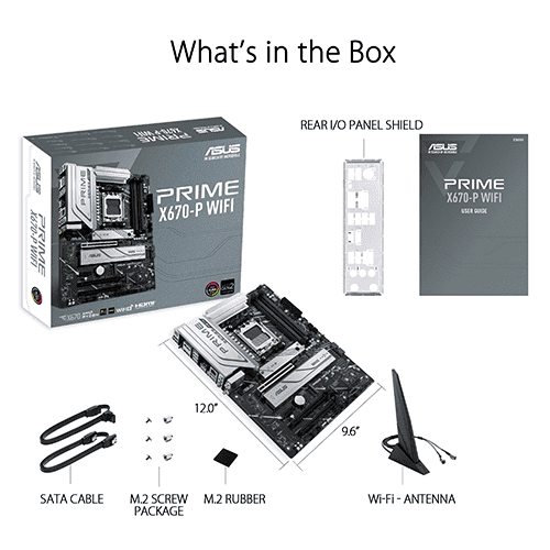 Asus Prime X670-P-CSM-WiFi DDR5 AMD AM5 ATX motherboard