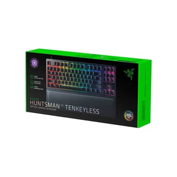 Razer Huntsman V2 Tenkeyless Mechanical Gaming Keyboard with Linear Optical Red Switches (Black)