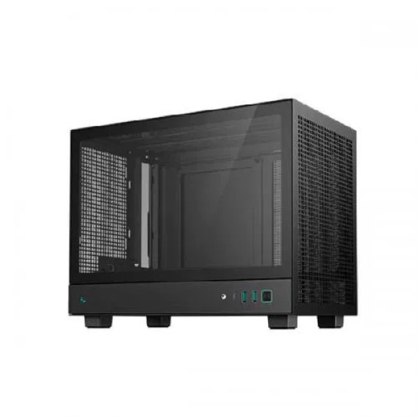 DeepCool CH160 M-ATX Mini-Tower Cabinet With Tempered Glass Side Panel (Black)