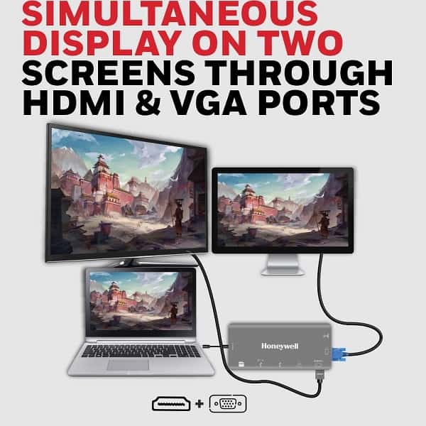 HONEYWELL ULTRA DOCK 8 IN 1 TYPE-C MULTI DEVICE ADAPTOR INCLUDING HDMI AND SD CARD SLOT