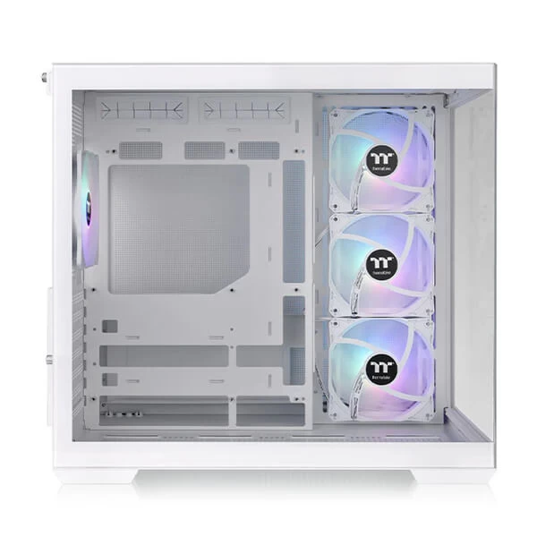 Thermaltake View 380 TG ARGB Snow Mid-Tower ATX gaming Cabinet with Tempered Glass panels (White)