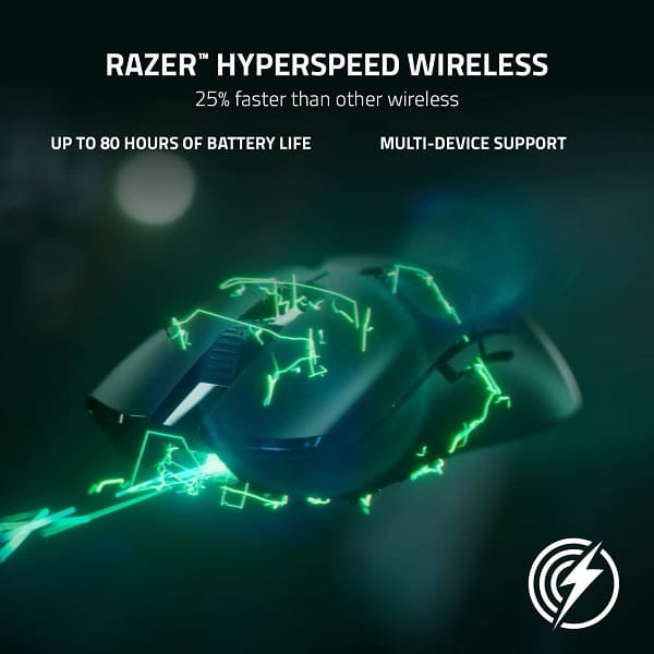 Razer Viper V2 Pro Wh Hyperspeed Wireless Optical Gaming Mouse with 30,000 DPI (White)