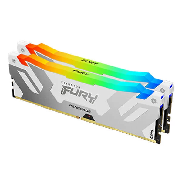 Kinston Fury Renegade RGB DDR5 32GB WH (16GB x 2) 6000MHz CL32 Desktop Memory (White)