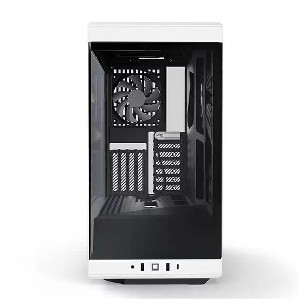 Hyte Y40 TG Mid-Tower ATX Cabinet with PCIe 4.0 Riser (White/Black)