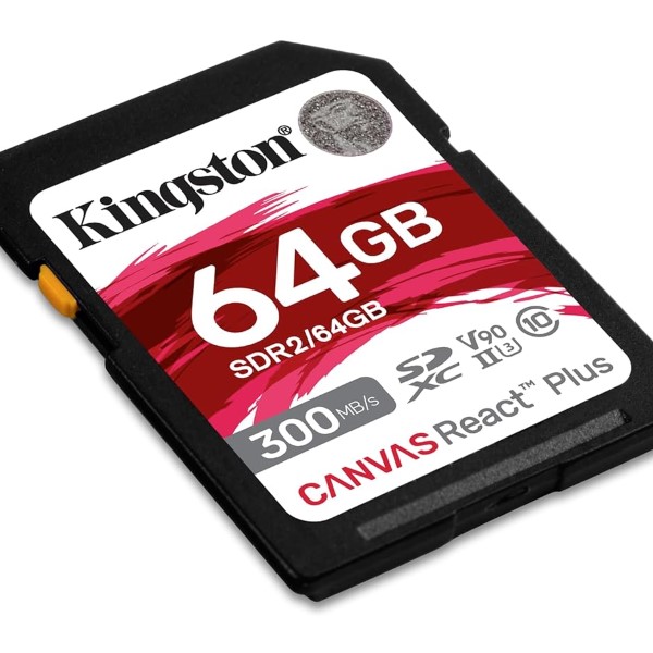 Kingston Canvas React Plus SDR2 64GB SD Card