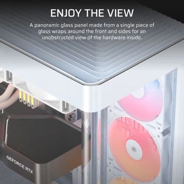 Corsair Frame 4500X RS-R ARGB Panoramic Glass E-ATX Mid Tower Cabinet White
