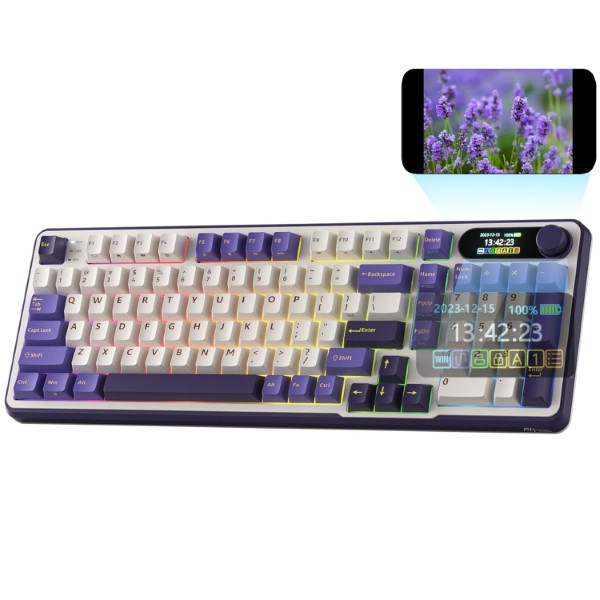 Royal Kludge RK S98 Camping (Chartreuse Switch) Wireless Mechanical Gaming Keyboard With Smart Display