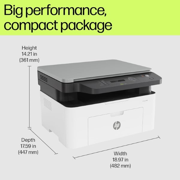 HP Laser MFP 1188a Multifunction Monochrome Printer for Print, Scan, and Copy