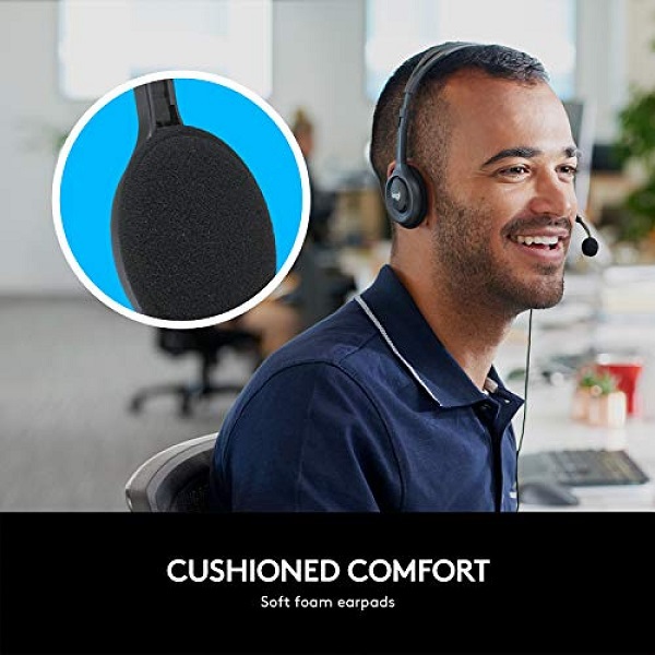 Logitech H111 Headphone with Noise Canceling Microphone and 3.5mm Jack