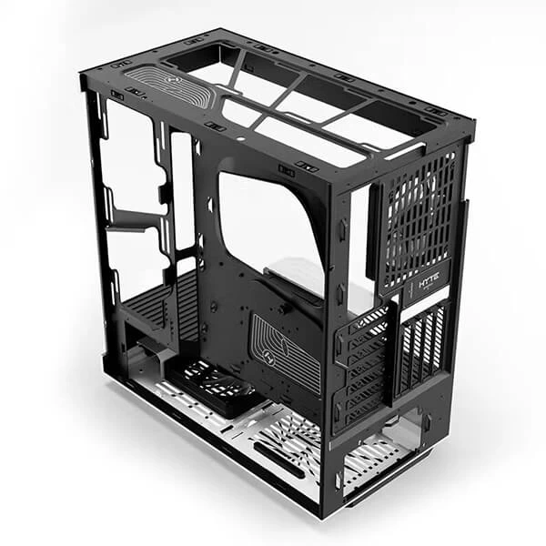Hyte Y40 TG Mid-Tower ATX Cabinet with PCIe 4.0 Riser (White/Black)