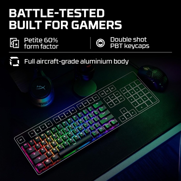 HyperX Alloy Origins Blue RGB Mechanical USB Gaming Keyboard (Blue Clicky)