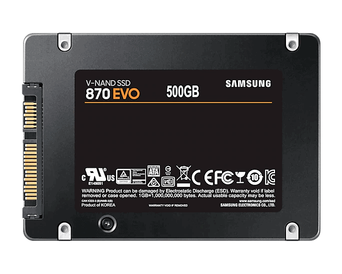 Samsung 870 EVO SATA III (2.5") 500GB SSD