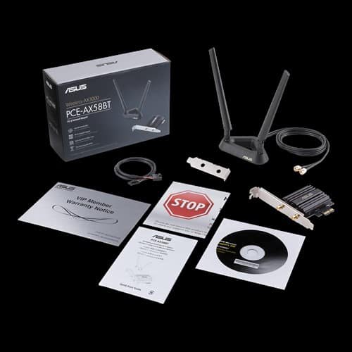 Asus PCE-AX58BT AX3000 Dual Band PCI-E WiFi 6 (802.11ax) Adapter