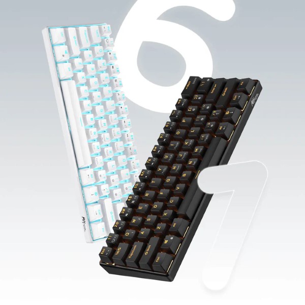 Royal Kludge RK61 White (Brown Switch) Mechanical Wireless Gaming Keyboard