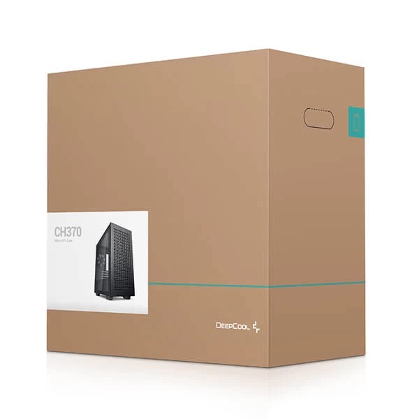 DeepCool CH370 M-ATX Mini-Tower Cabinet With Tempered Glass Side Panel (Black)