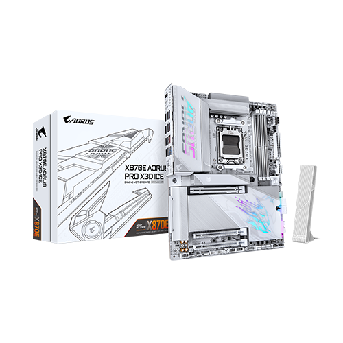 Gigabyte X870E Aorus Pro X3D Ice AMD AM5 Ddr5 Atx Motherboard