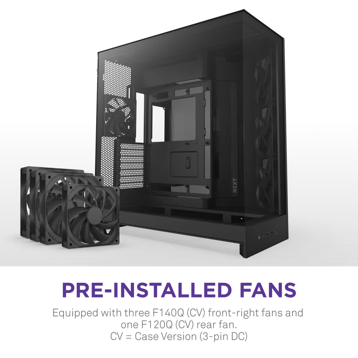 NZXT H9 Flow Large Dual-Chamber ATX Mid-Tower Case (Black)