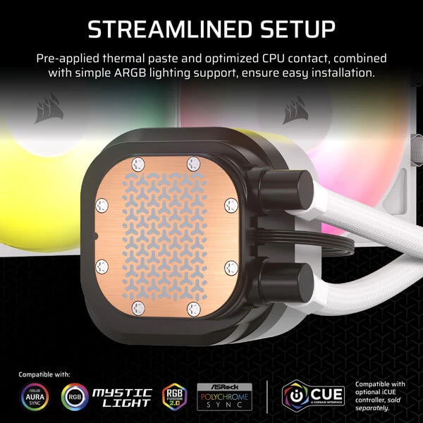 Corsair Nautilus 240 RS ARGB White 240mm Liquid CPU Cooler