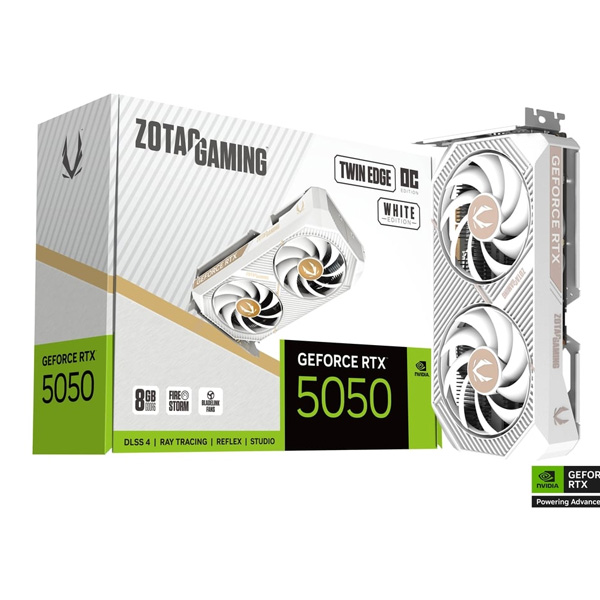 ZOTAC GAMING GeForce RTX 5050 Twin Edge OC 8Gb Gddr6 Graphics Card (White)