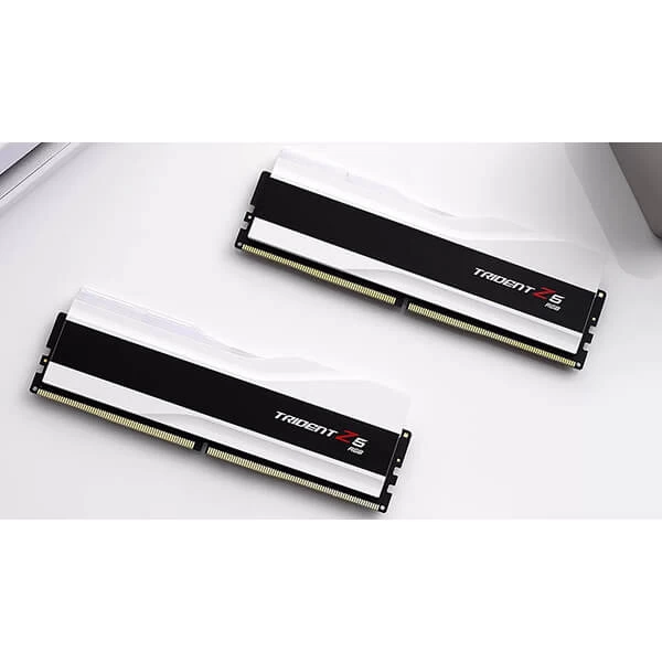 G.Skill Trident Z5 RGB White 64GB (32GB x 2) 6000MHz DDR5 CL30 Desktop Memory (White)