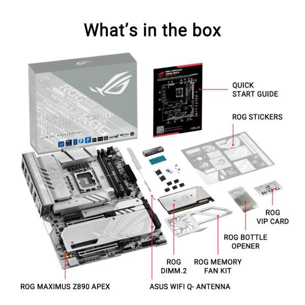 Asus ROG Maximus Z890 APEX Intel 15th Gen LGA 1851 ATX Motherboard (White)