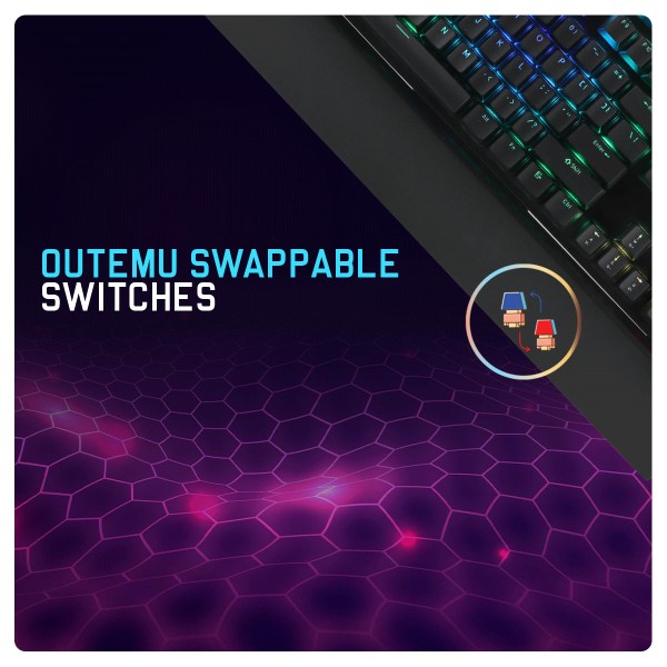 Cosmic Byte CB-GK-29 Black Eye Pro wired Mechanical Gaming keyboard (Black)