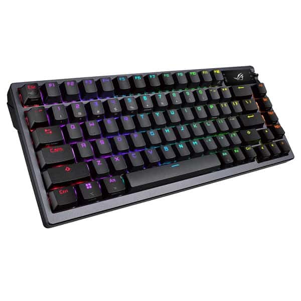 Asus ROG Azoth RGB mechanical 75% wireless gaming keyboard with hot swappable ROG NX mechanical switches and OLED display