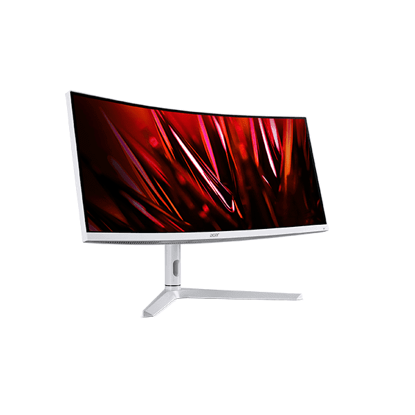 Acer Nitro XZ306CX 29.5-inch FHD curved ultrawide monitor with VA panel, 1ms response time, and 200Hz refresh rate and height-adjustable stand (white)