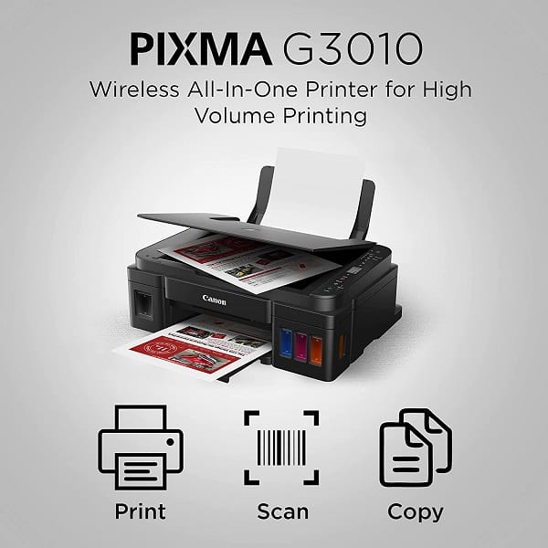 Canon PIXMA G3010 All-in-One Wireless Ink Tank Color Printer