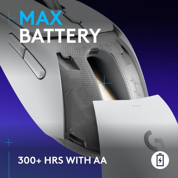 Logitech G309 Lightspeed White Wireless Gaming Mouse with Hero 25K Sensor