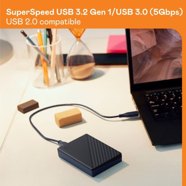 Western Digital 2TB My Passport External Hard Drive (Black)