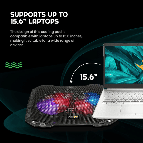 Cosmic Byte Wind RGB Laptop Cooling Pad With Dual 120mm RGB Fans