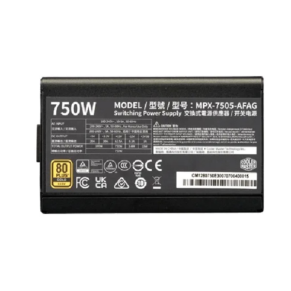 Cooler Master Elite Gold 750 Watt ATX 3.1 Fully Modular Power Supply