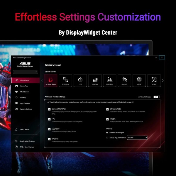 ASUS ROG Strix XG27ACMES 27-inch 2K 255hz (OC) 0.3ms Fast IPS Gaming Monitor With ELMB and Type-C