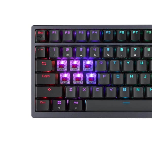 Asus ROG Azoth RGB mechanical 75% wireless gaming keyboard with hot swappable ROG NX mechanical switches and OLED display