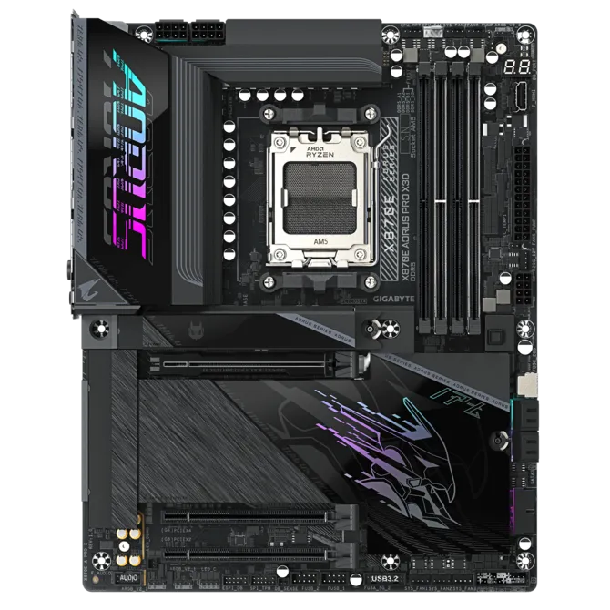 Gigabyte X870E Aorus Pro X3D AMD AM5 Ddr5 Atx Motherboard
