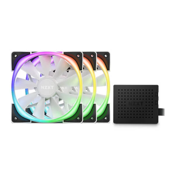 NZXT AER RGB 2 120mm White Cabinet Fan (Triple Pack)