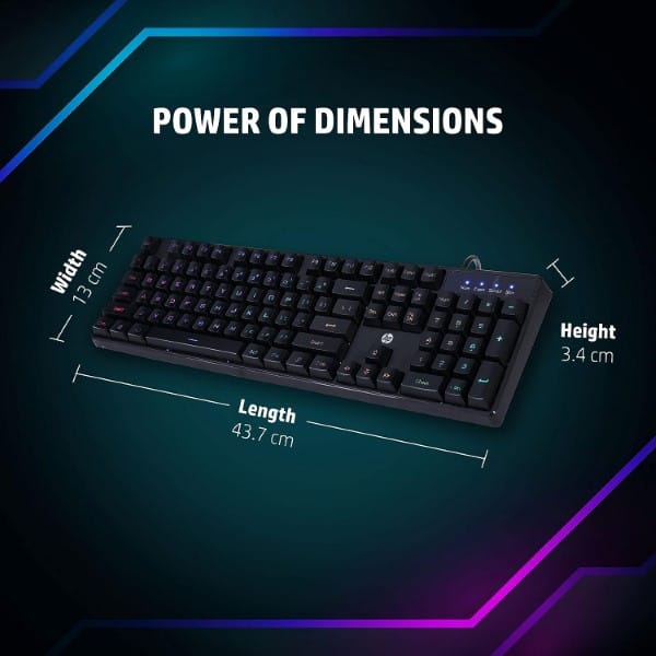 HP K300 RGB Backlit Membrane Wired Gaming Keyboard