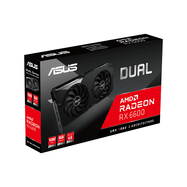 Asus Dual Radeon RX 6600 8GB GDDR6 Graphics Card