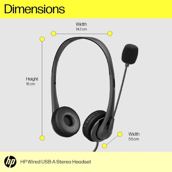 HP G2 Wired On Ear Stereo Headphone With Vegan Leather Earcup (428H5AA)