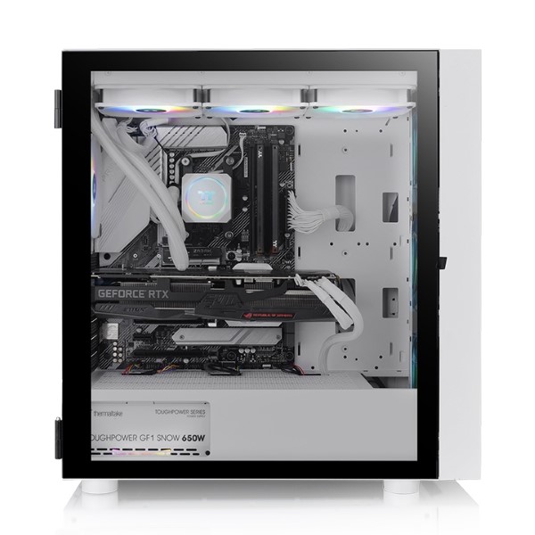 Thermaltake H570 TG ARGB White Mid Tower Cabinet with Tempered Glass Side Panel (White)