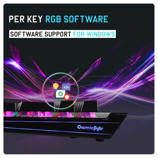 Cosmic Byte CB-GK-29 Black Eye Pro wired Mechanical Gaming keyboard (Black)