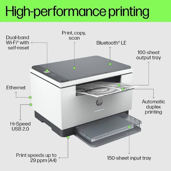 HP LaserJet Pro MFP M233DW Multifunction Monochrome Printer for Print, Scan, and Copy
