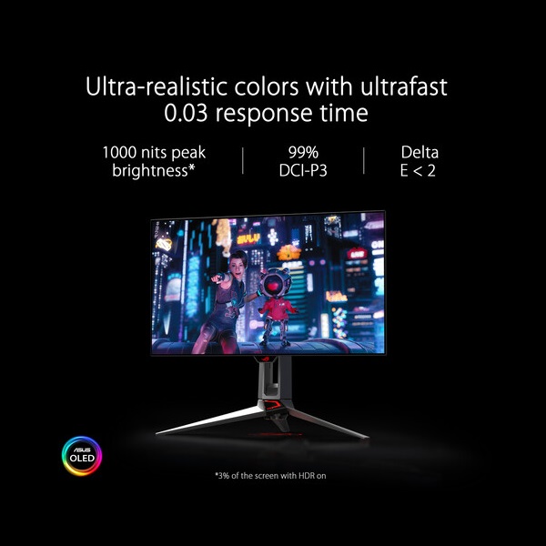 Asus ROG Swift OLED PG27AQDM 27-Inch 240hz 0.03ms 1440P Gaming Monitor