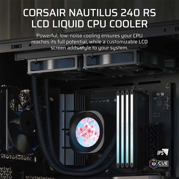 Corsair Nautilus 240 RS LCD 240mm CPU Liquid Cooler with LCD Display
