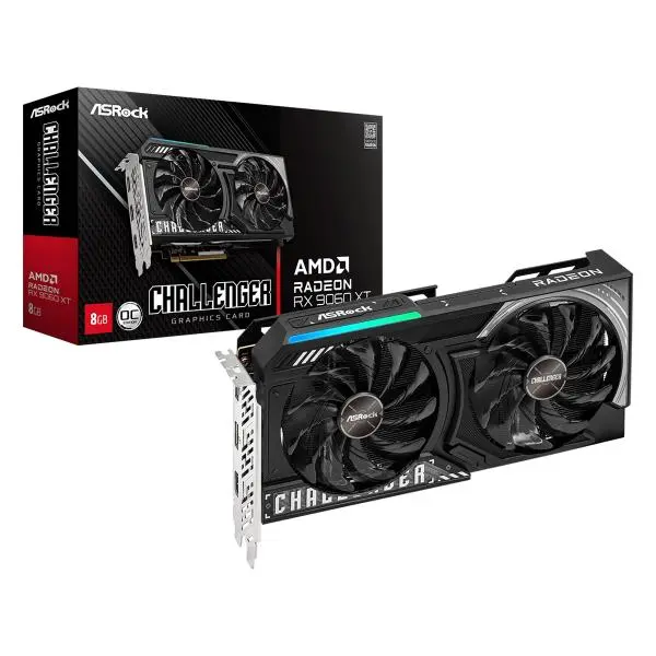 AsRock RX 9060XT Challenger OC 8GB OC Graphics Card