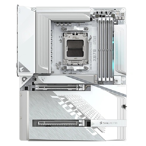Gigabyte X870 Aorus Stealth Ice WiFi7 ATX AMD AM5 Gaming Motherboard